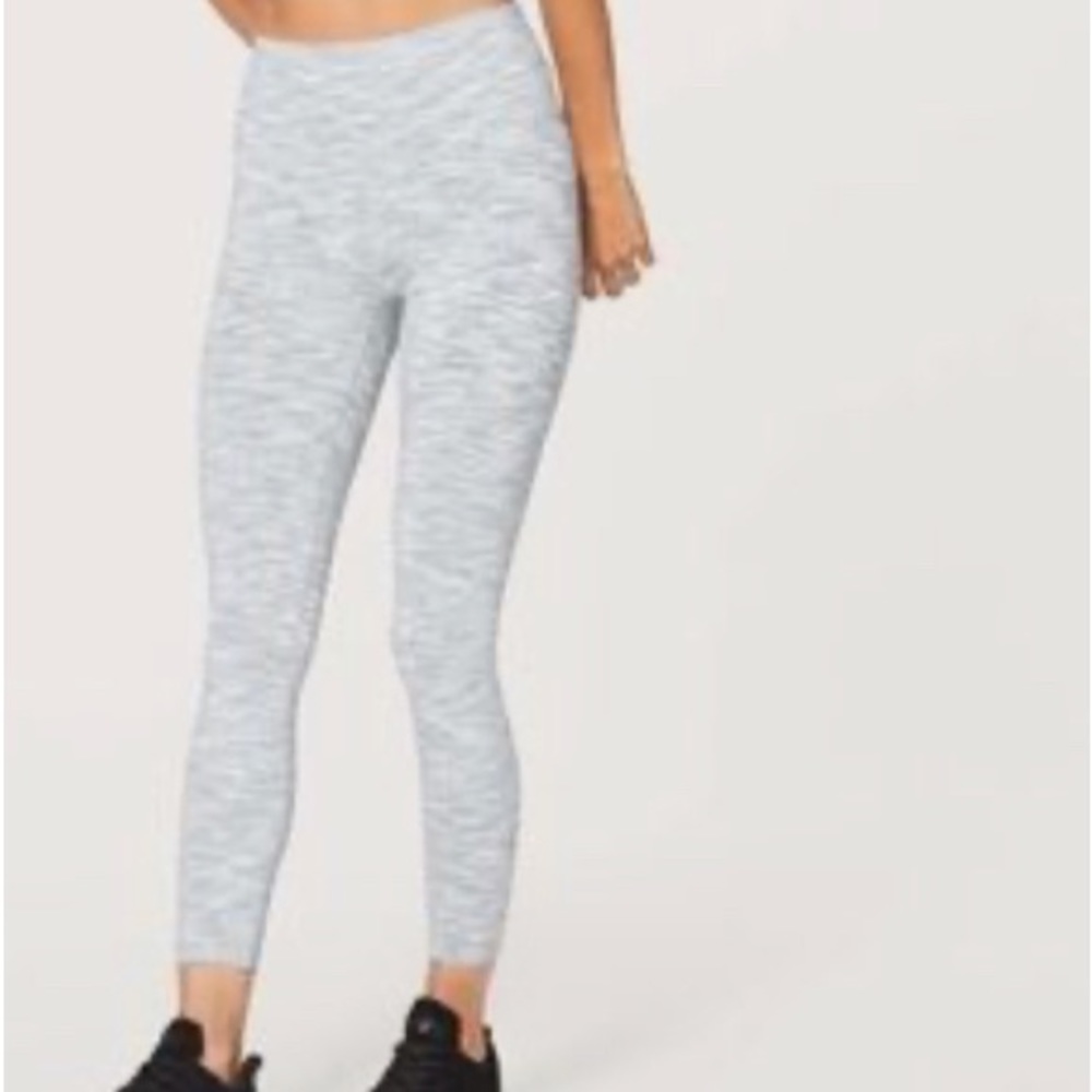 NEU high waist grey & white stripe legging.